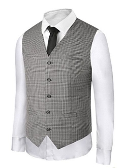 Hanayome Men's Separate Suit Vest Formal Wedding Groomsman Waistcoat More Style