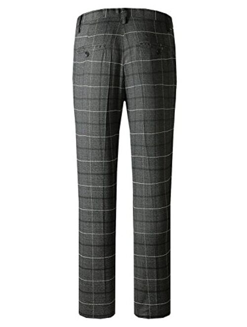 Hanayome Men's Match Fit Handsome Dress Pants PA04?Grey,36W-34L?