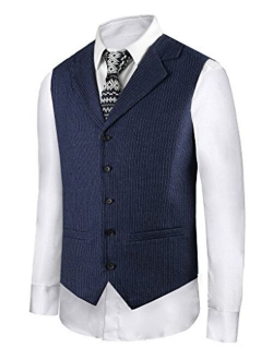 Hanayome Men's Fashion Business V-Neck Casual Slim Fit Suit Vest Plus Size Jacket SI2