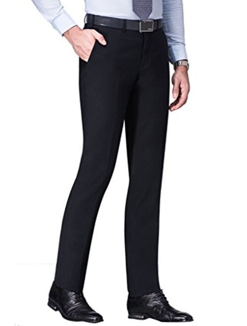 Hanayome Men's Match Fit Handsome Dress Pants PA04?Black,40W-29L?