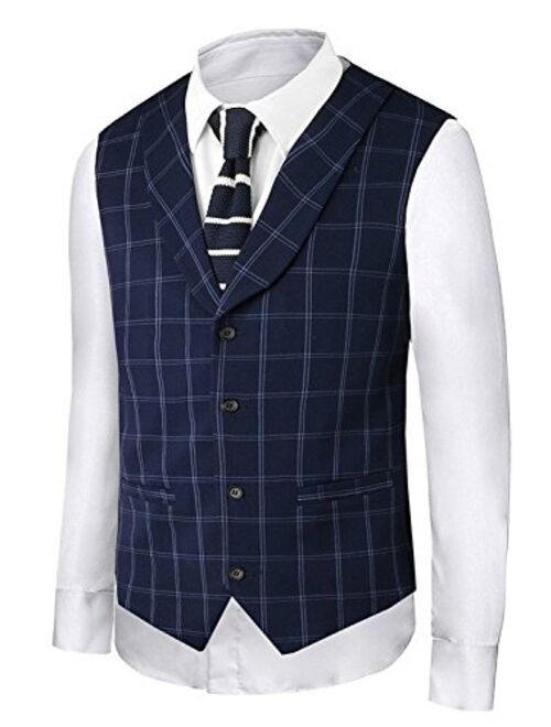 Hanayome Men's 3 PC Casual Stylish Suit Blazer Jacket Tux Vest & Trousers