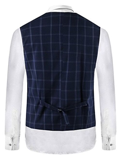 Hanayome Men's 3 PC Casual Stylish Suit Blazer Jacket Tux Vest & Trousers