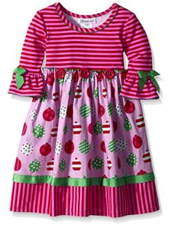 Girls' Little Ornament Print Cotton Dress
