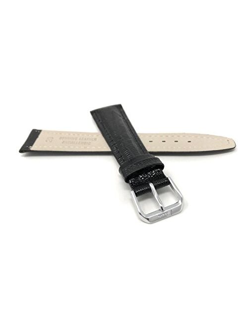 Bandini Leather Watch Band Strap - Lizard Pattern - Glossy Finish - 4 Colors - 12mm, 14mm, 16mm, 18mm, 20mm