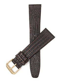 Bandini Leather Watch Band Strap - Lizard Pattern - Slim - 4 Colors - 10mm, 12mm, 14mm, 16mm, 18mm, 20mm