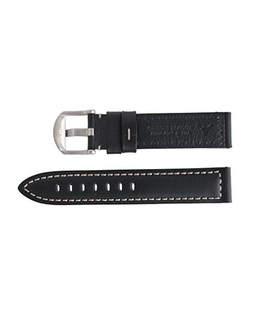 Hadley Roma Heavy Duty 20mm Oil Black Sport Leather Watch Strap