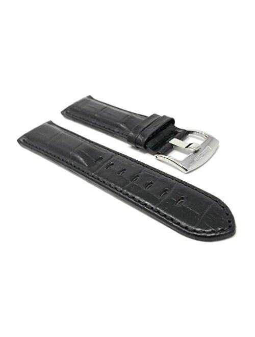 Mens Leather Watch Band Strap - Alligator Pattern - with or Without Stitch - 5 Colors - 18mm to 38mm (Most Sizes Also Come in Extra Long XL)