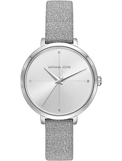 Michael Kors Women's Charley Silver Leather Watch MK2793