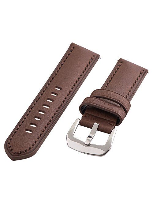 Clockwork Synergy Gentlemen's Collection - 21mm Brown Aged Leather Watch Band