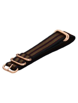 Clockwork Synergy - 5 Ring Heavy NATO Rose Gold Watch Strap Bands