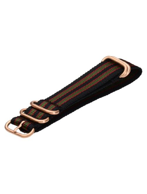 Clockwork Synergy - 5 Ring Heavy NATO Rose Gold Watch Strap Bands