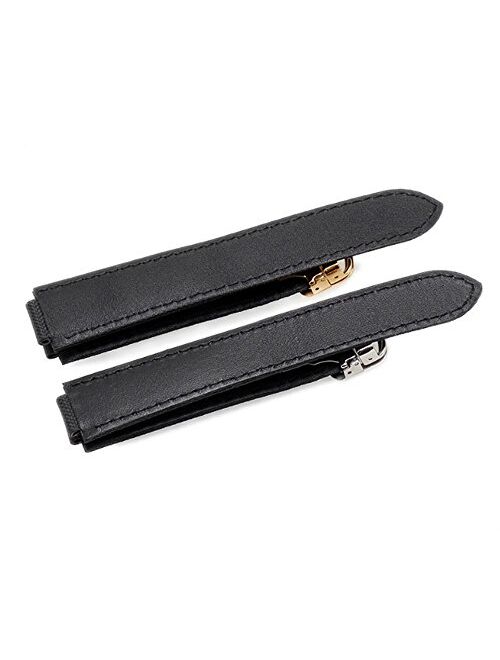 Canvas & Leather Watch Band Strap Replacement with 18mm /20mm Fits for Cartier Ballon Bleu(Buckle)