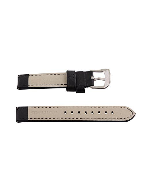 Clockwork Synergy Gentlemen's Collection - 20mm Black Aged Leather Watch Band