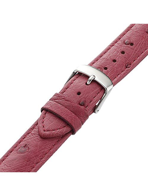 Swiss Watch International 18 MM Raspberry Genuine Ostrich Strap 18OS37M