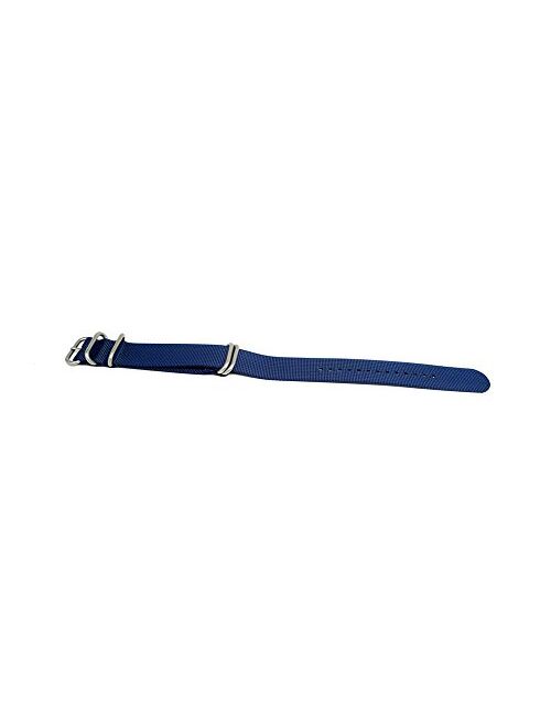 DaLuca Ballistic Nylon Military Watch Strap - Navy (Matte Buckle) : 18mm