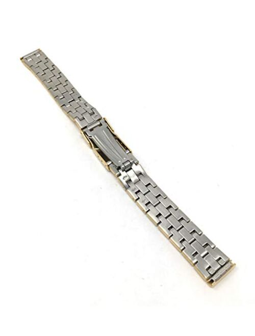 Bandini Stainless Steel Watch Band for Women - Womens Metal Replacement Watch Strap - Deployment Clasp - Silver, Gold and Two-Tone - 12mm, 14mm