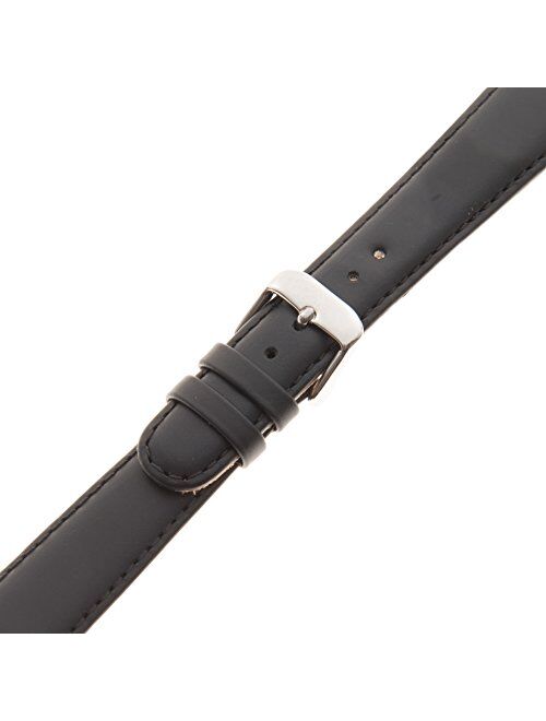 Gilden Water-Resistant Oilskin Stitched Black Watch Strap MSW63-SMART, fits Apple Apple Watch in sizes 38mm/40mm