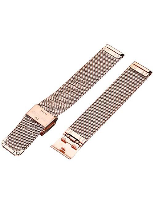 ALPINE Stainless Steel Wire Mesh Watch Band, Straight Ends in sizes 14 - 22 mm