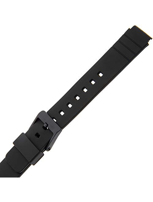 Gilden 22mm Extra-Long Black Polyurethane Sport Watch Strap 017300, fits Seiko Diver Watches