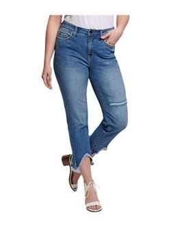 Seven7 Women's High Rise Tower Straight Jean