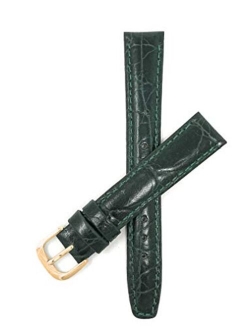 Bandini Leather Watch Band Strap, Grainy, Stitch, Thin, Slim, Square Tip, 4 Colors (12mm, 14mm, 16mm, 18mm, 20mm)