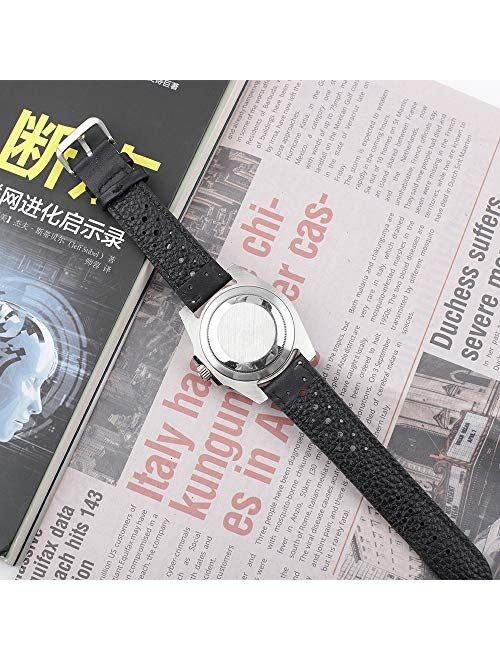 Onthelevel Perforated Leather Watch Strap 18mm 20mm 22mm 24mm Breathable Porous Quick Release Watch Band