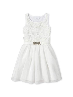 Girls' Sleeveless Tutu Pleated Dress