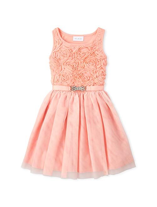 The Children's Place Girls' Sleeveless Tutu Pleated Dress