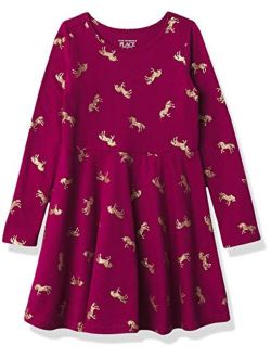 Girls' Baby and Toddler Unicorn Skater Dress