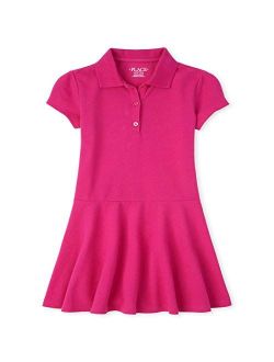 Girls' Uniform Pique Polo Dress