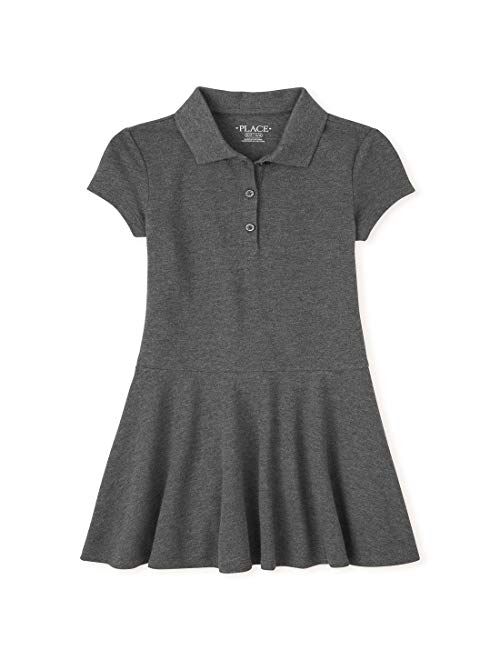 The Children's Place Girls' Uniform Pique Polo Dress