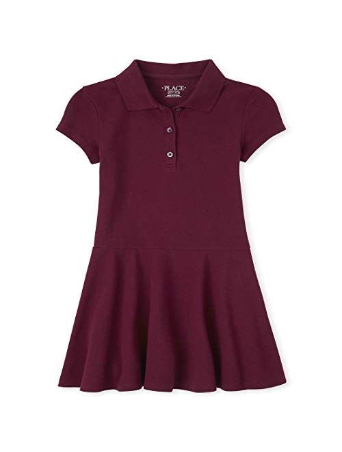 The Children's Place Girls' Uniform Pique Polo Dress