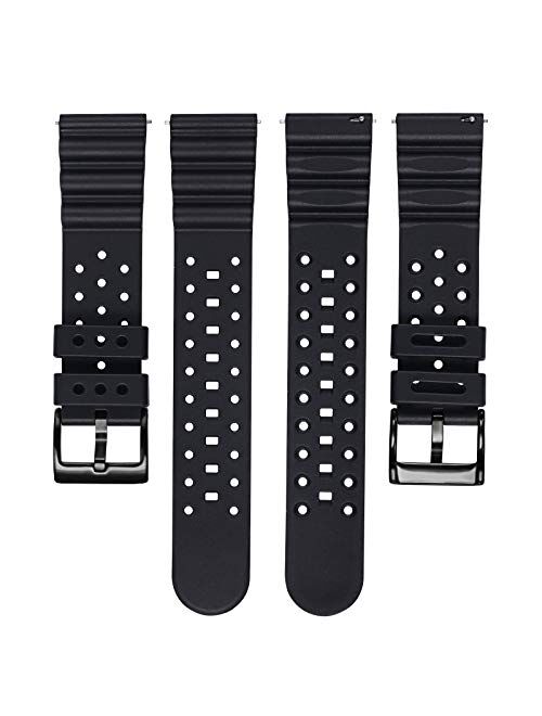 Carty Silicone Watch Bands Quick Release Rubber Watch Straps for Men Women Premium Quality Waterproof - 20mm, 22mm,24mm Rubber Straps