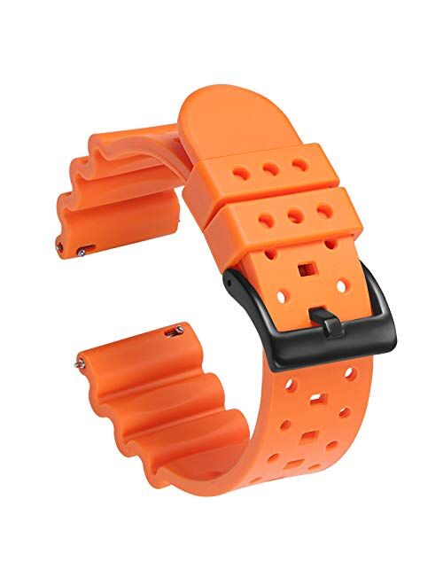 Carty Silicone Watch Bands Quick Release Rubber Watch Straps for Men Women Premium Quality Waterproof - 20mm, 22mm,24mm Rubber Straps