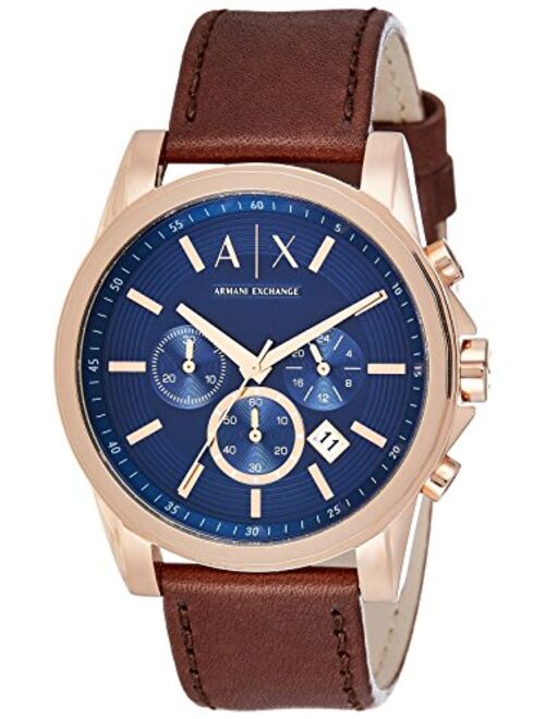 Armani Exchange Men's AX2508 Brown Leather Watch