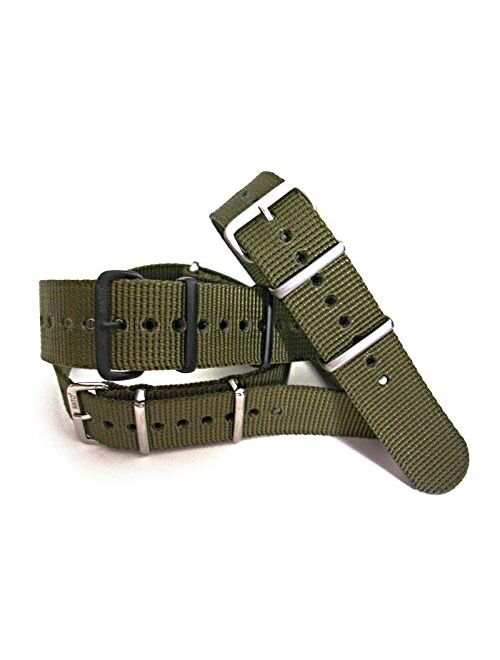 NATO Xtreme OLIVE Strap Heavy Ballistic G10 Nylon UTC Sport Dive Military Smart watch band USA Stock 20mm 22mm