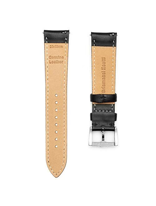 Top Grain Leather Watch Bands Quick Release Watch Strap 18mm 20mm 22mm Watch Band Men Women, Elegant Replacement Leather Band for Watch & Smartwatch