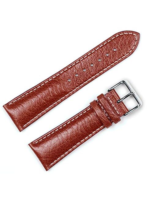 Sport Leather Watchband Havana 19mm Watch Band - by deBeer