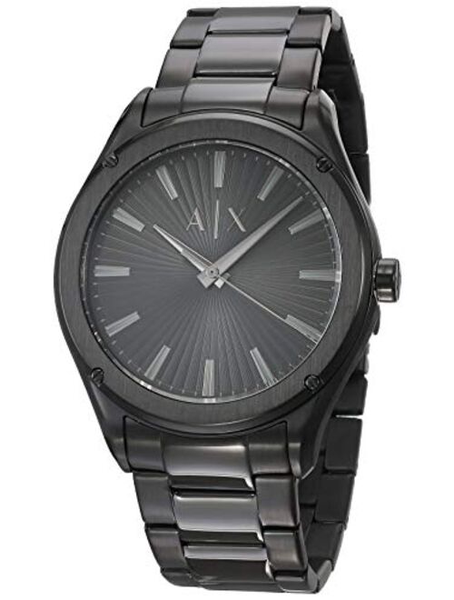 Armani Exchange Men's Fitz Black Stainless Steel Bracelet Watch 44mm AX2802