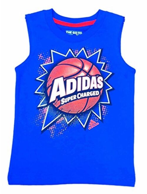 adidas Toddler & Little Boys Blue Super Charged Sleeveless Athletic Shirt