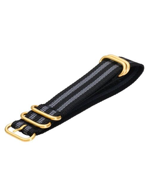 Clockwork Synergy - 5 Ring Heavy NATO Yellow Gold Watch Strap Bands