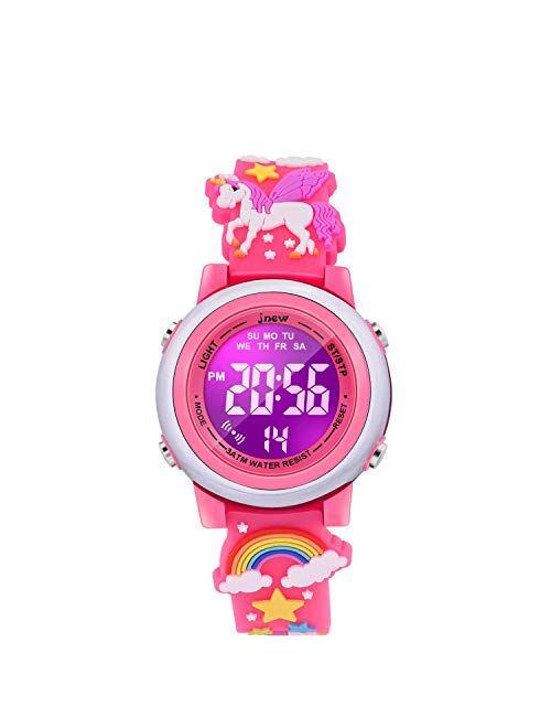 VAPCUFF 3D Cartoon Waterproof Watches for Girls with Alarm - Best Toys Gifts for Girls Age 3-10