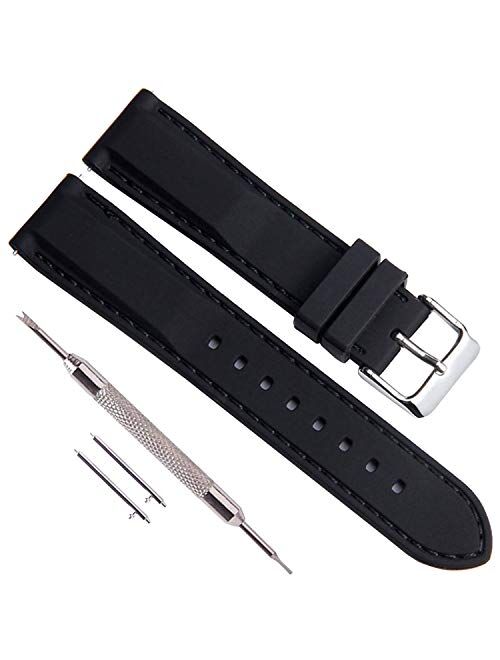 Buy Straps Guy Soft Silicone Rubber Watch Band Strap With Quick Release Pins 12 Colors Sizes 2926