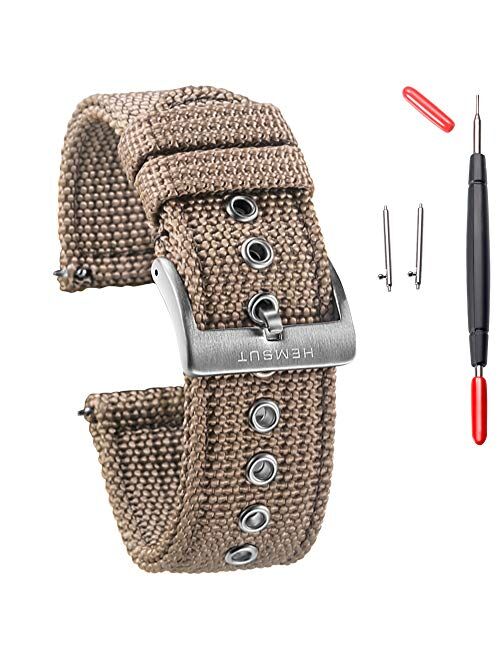 Torbollo Nylon Weaved Watch Strap, Men Watch Bands for Classic Watch, 18mm 20mm 22mm 24mm Quick Release Sturdy Replacement Watch Wrap for Women