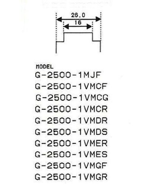 16mm TIMEWHEEL MOD Replacement Black Watch Band Strap fits Casio G Shock G-2500 –1V G2500 DW-9052 & More