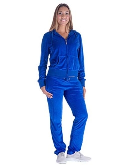 Womens Velour Tracksuit Set Knitted Two Piece Outfits Fashion Zip Up Hoody Sweatshirt and Sweatpants Sweat knitted lounge set