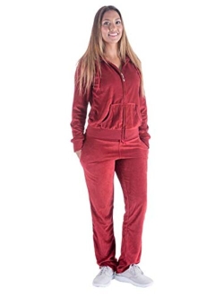 Womens Velour Tracksuit Set Knitted Two Piece Outfits Fashion Zip Up Hoody Sweatshirt and Sweatpants Sweat knitted lounge set