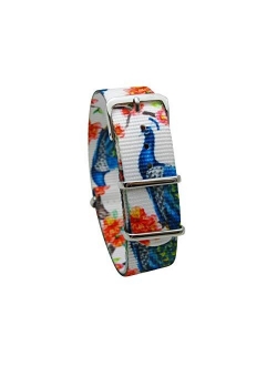 HNS Watch Bands - Choice of Graphic Pattern & Width (18mm, 20mm, 22mm) - Ballistic Nylon Watch Straps