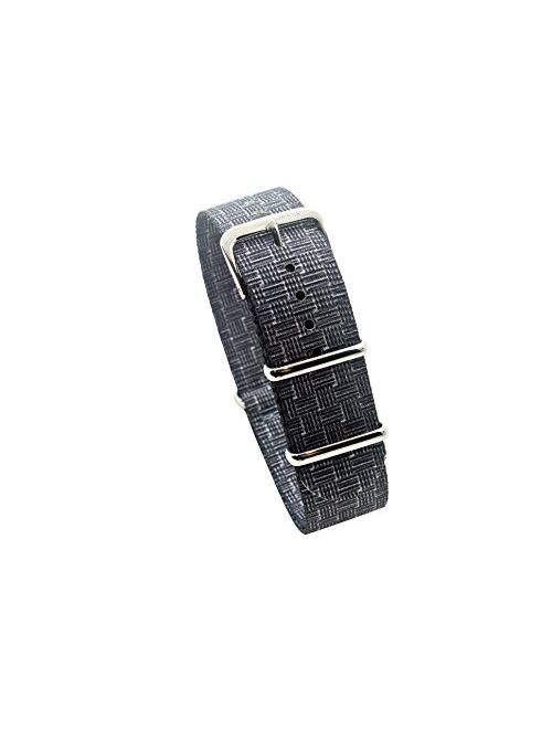 HNS Watch Bands - Choice of Graphic Pattern & Width (18mm, 20mm, 22mm) - Ballistic Nylon Watch Straps