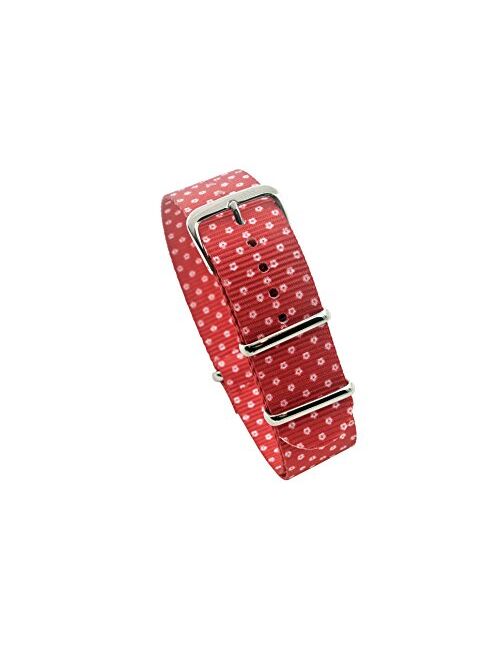 HNS Watch Bands - Choice of Graphic Pattern & Width (18mm, 20mm, 22mm) - Ballistic Nylon Watch Straps